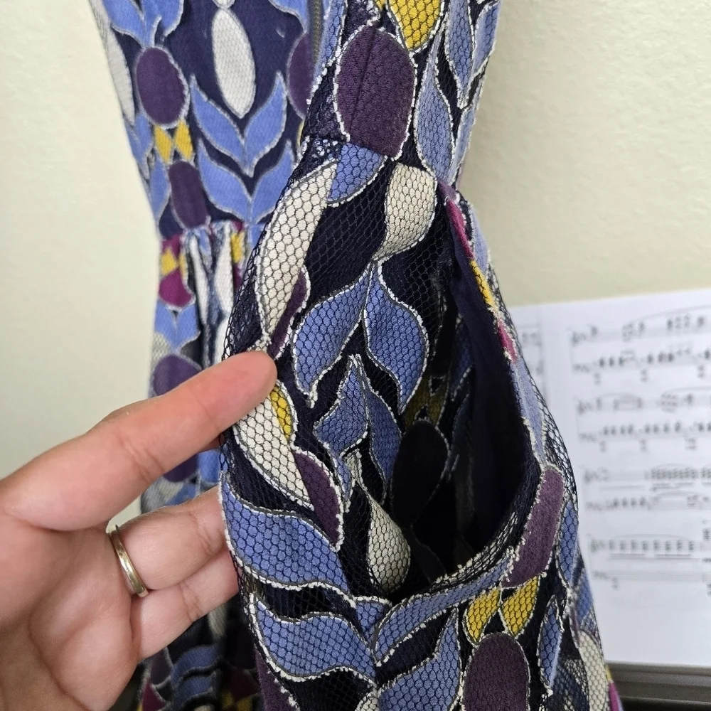 Maeve Anthropologie Lace Fit & Flare Dress 2 - Picture 7 of 9